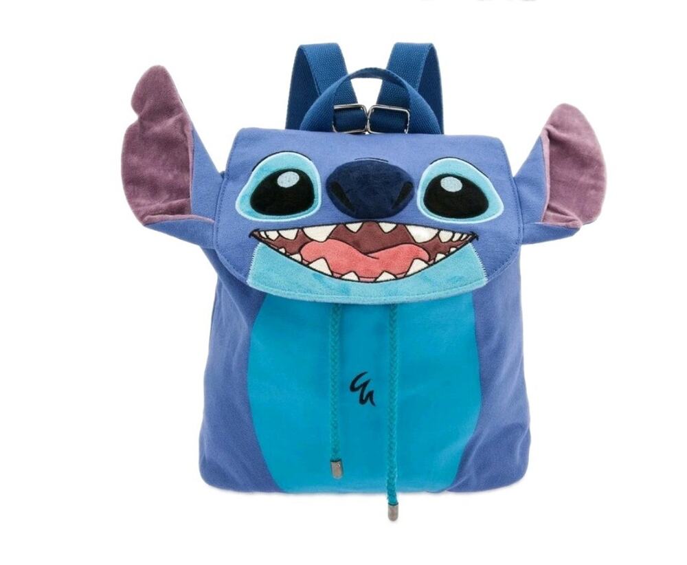 Disney Parks Lilo & Stitch Kids Backpack Tote Canvas 3D Plush Ears Embroidered